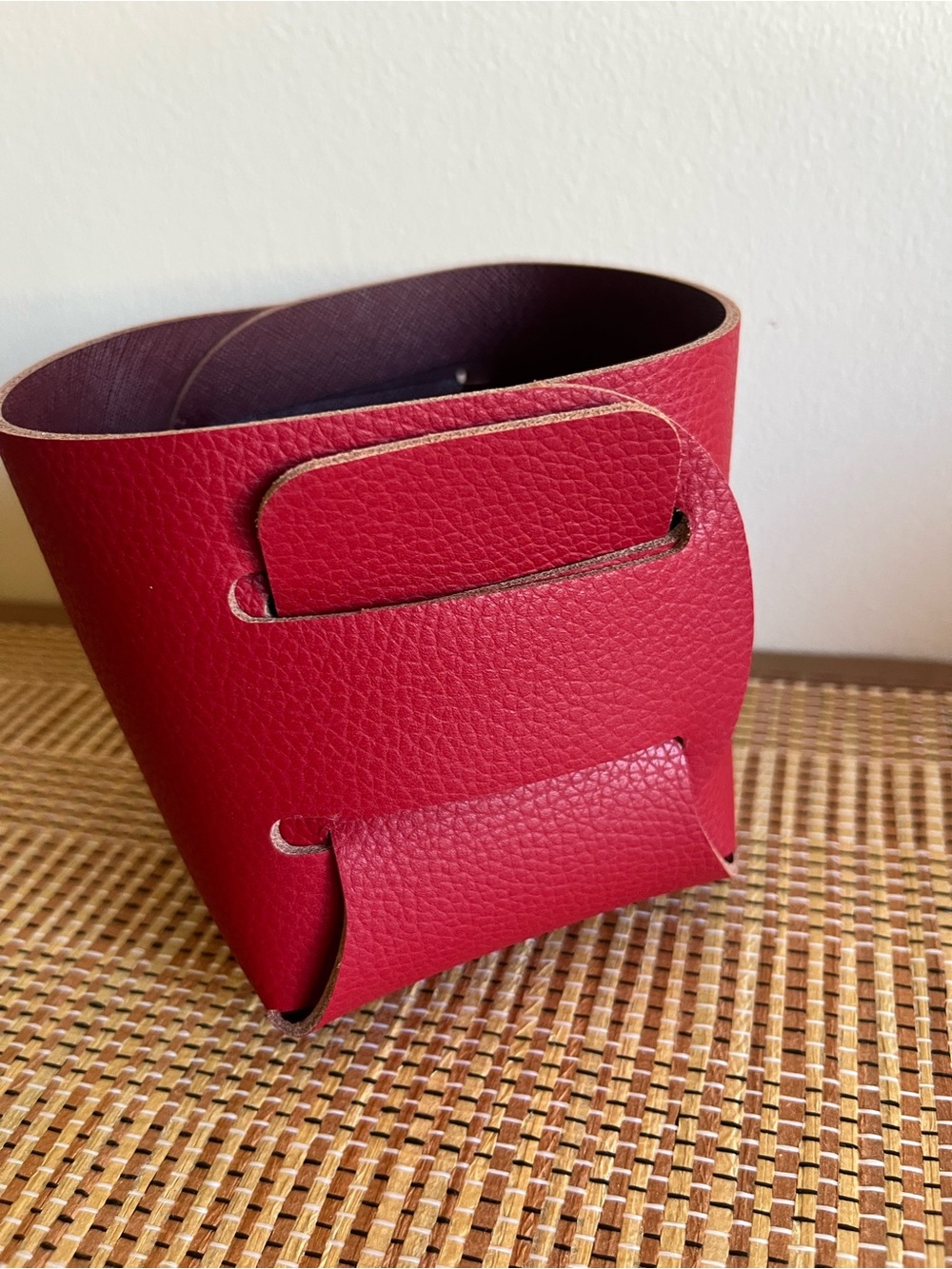 Handmade Foldable Genuine Leather Pen Holder